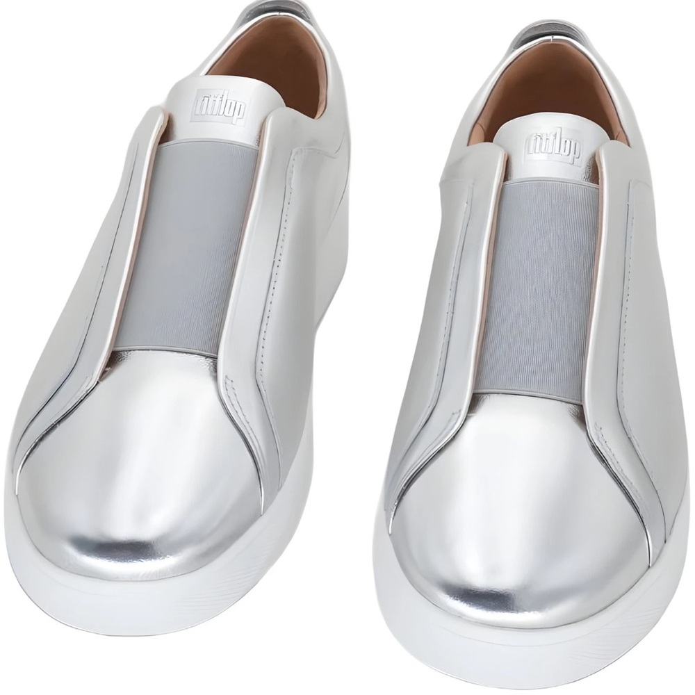 Fitflop Women's Silver Slip-On Sneakers